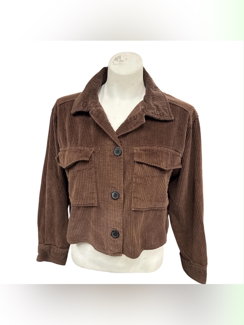 Bluenotes Chocolate Brown Corduroy Utility Jacket Size S